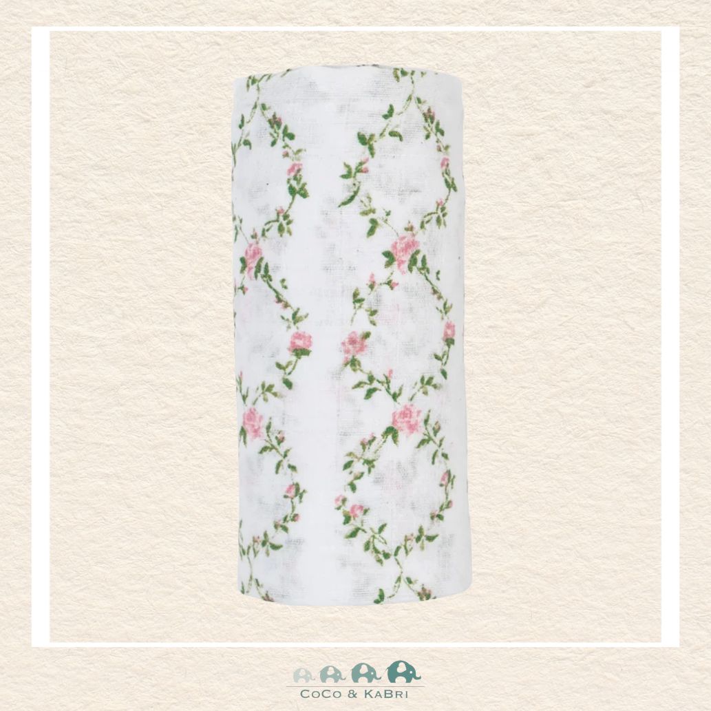 Boot Blu d-Lulujo - Swaddle Blanket Muslin Cotton LG - Rose, CoCo & KaBri Children's Boutique, Brooks Alberta Canada