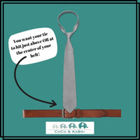 Boys Zipper Tie - Blue 14", CoCo & KaBri Children's Boutique