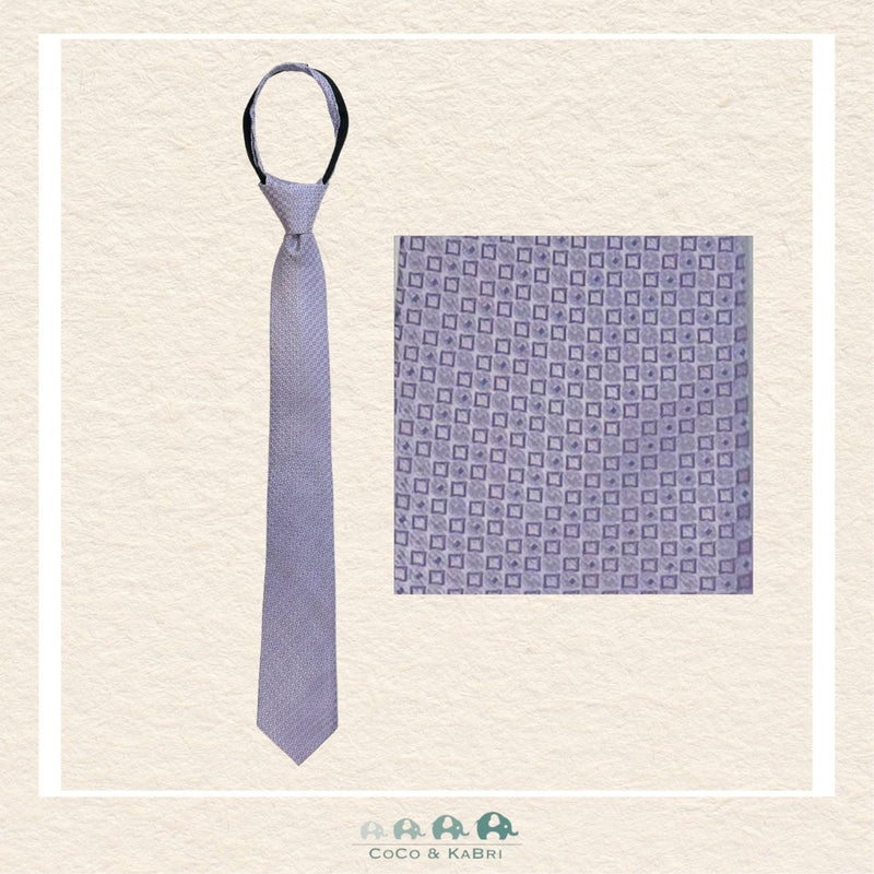 Boys Zipper Tie - Lilac 14", CoCo & KaBri Children's Boutique