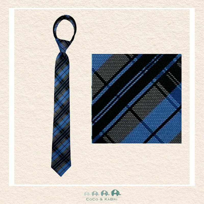 Boys Zipper Tie - Navy 17", CoCo & KaBri Children's Boutique