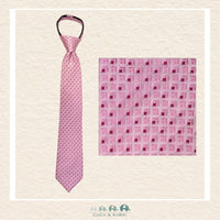 Boys Zipper Tie - Pink 14", CoCo & KaBri Children's Boutique