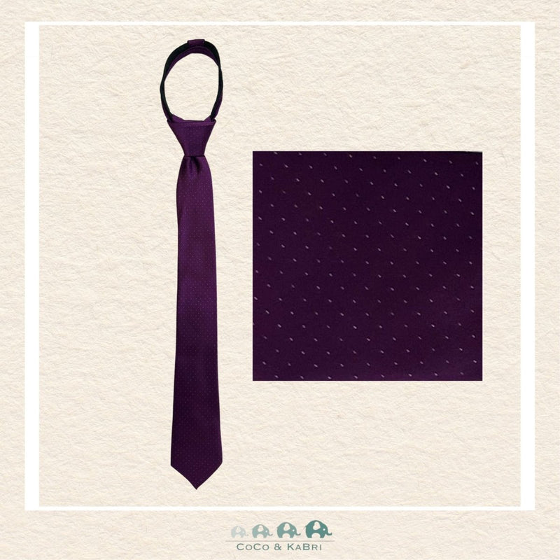 Boys Zipper Tie - Purple 14", CoCo & KaBri Children's Boutique