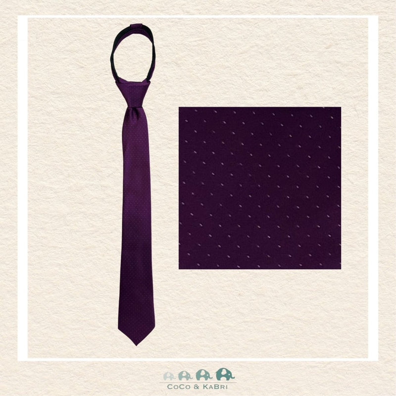 Boys Zipper Tie: Purple 14", CoCo & KaBri Children's Boutique