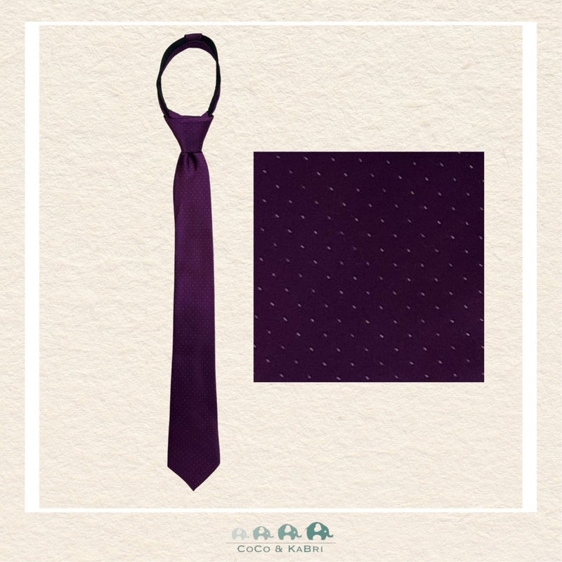 Boys Zipper Tie: Purple 17", CoCo & KaBri Children's Boutique