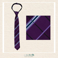 Boys Zipper Tie - Purple 17", CoCo & KaBri Children's Boutique