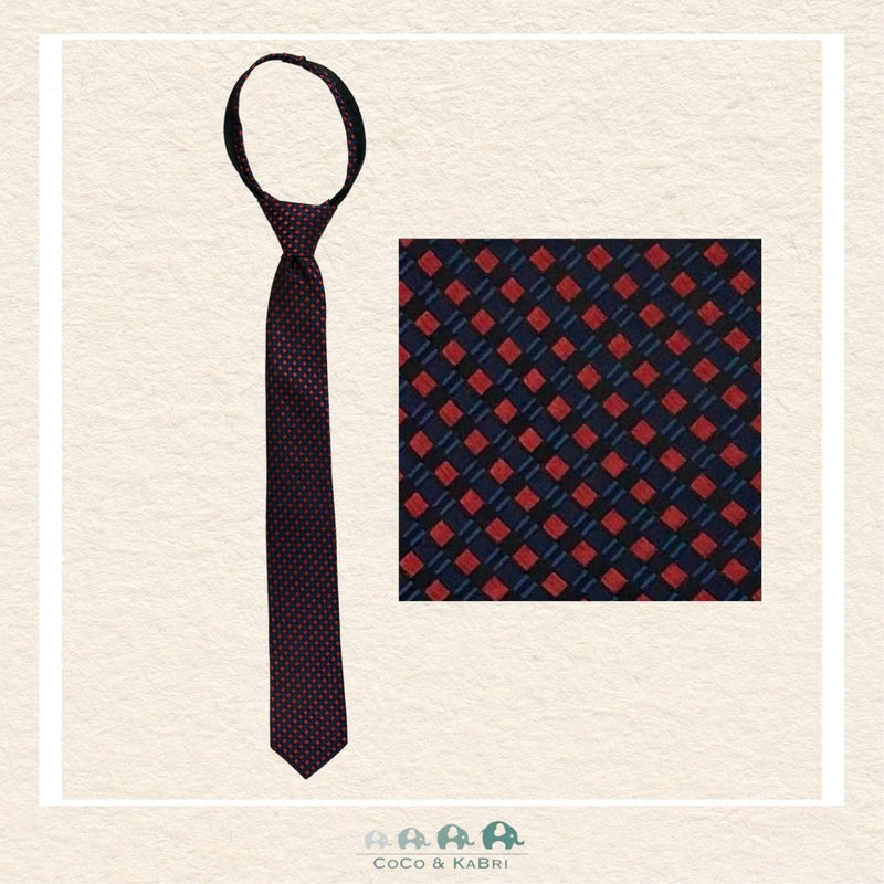 Boys Zipper Tie - Red 14", CoCo & KaBri Children's Boutique