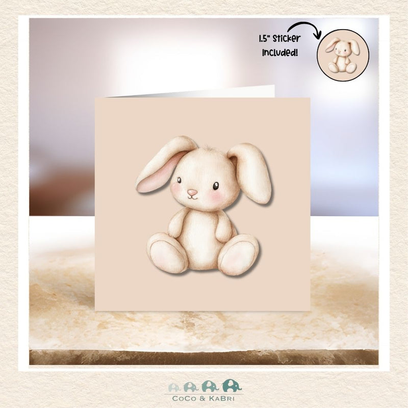 Card - 5" x 5": Baby Bunny Card, CoCo & KaBri Children's Boutique
