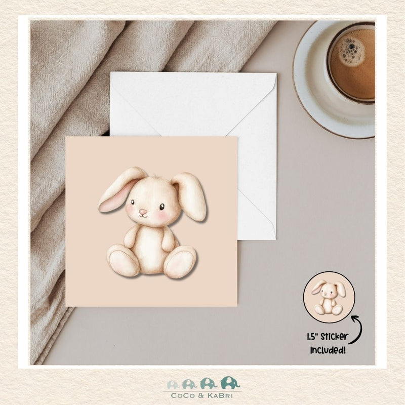 Card - 5" x 5": Baby Bunny Card, CoCo & KaBri Children's Boutique
