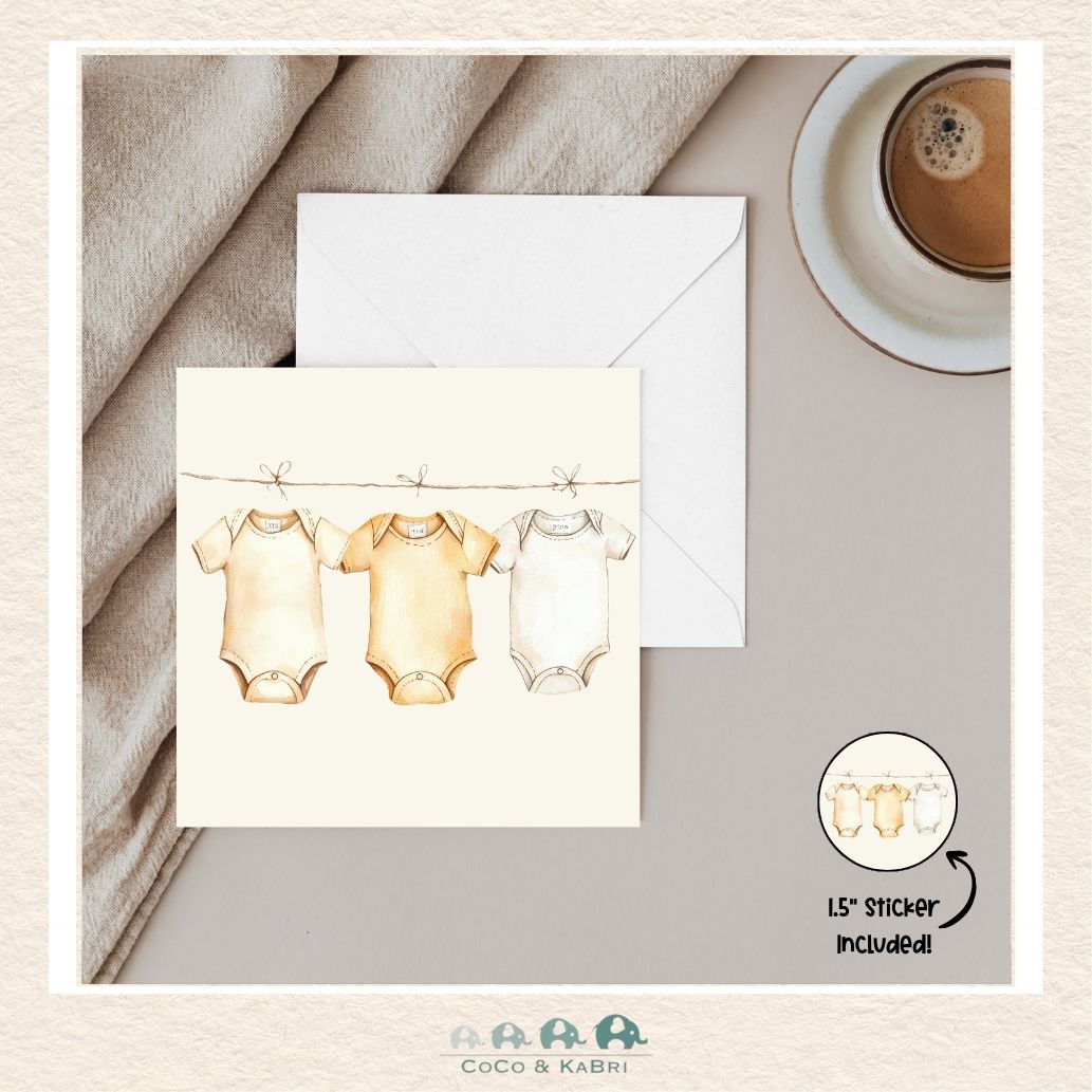 Card - 5" x 5": Baby Shirts, CoCo & KaBri Children's Boutique
