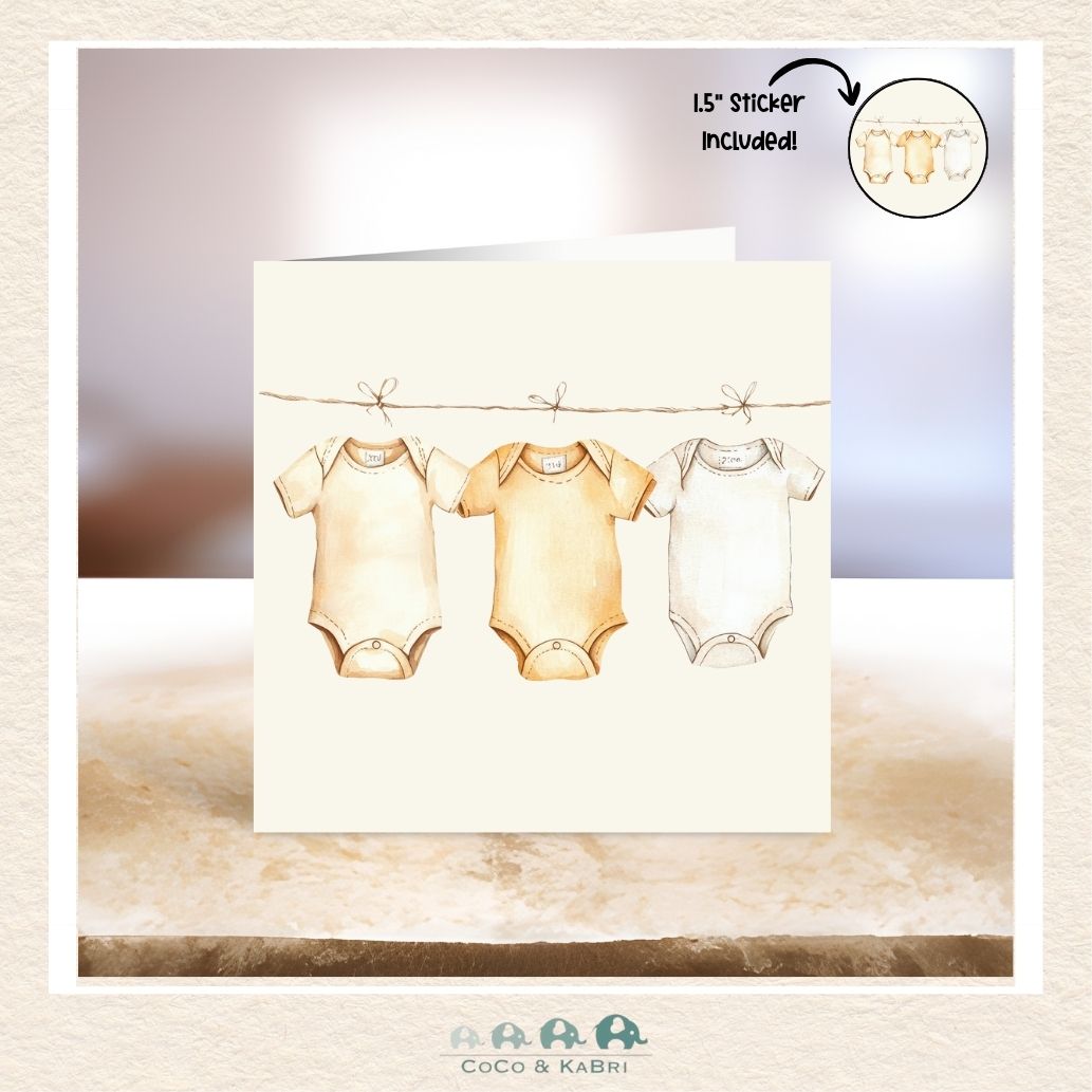 Card - 5" x 5": Baby Shirts, CoCo & KaBri Children's Boutique