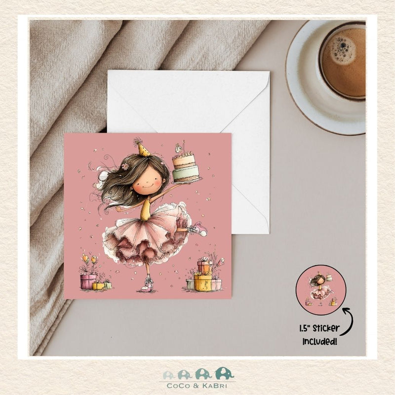 Card - 5" x 5": Birthday Girl, CoCo & KaBri Children's Boutique