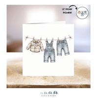 Card - 5" x 5" Card - Boy Outfits, CoCo & KaBri Children's Boutique, Brooks Alberta Canada