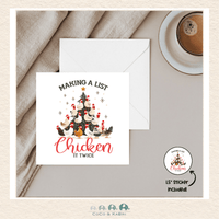 Card - 5" x 5" Card - Chicken It Twice, CoCo & KaBri Children's Boutique