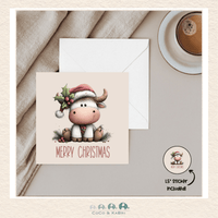 Card - 5" x 5" Card - Christmas Cow, CoCo & KaBri Children's Boutique