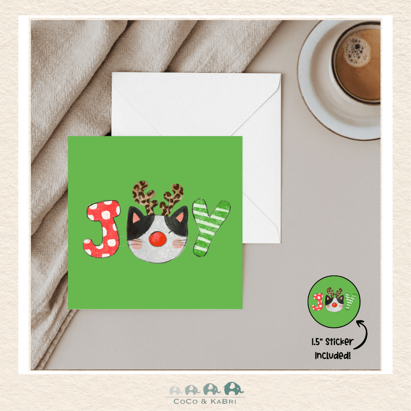 Card - 5" x 5" Card - Christmas Joy, CoCo & KaBri Children's Boutique