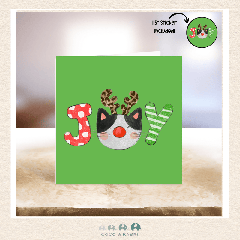 Card - 5" x 5" Card - Christmas Joy, CoCo & KaBri Children's Boutique