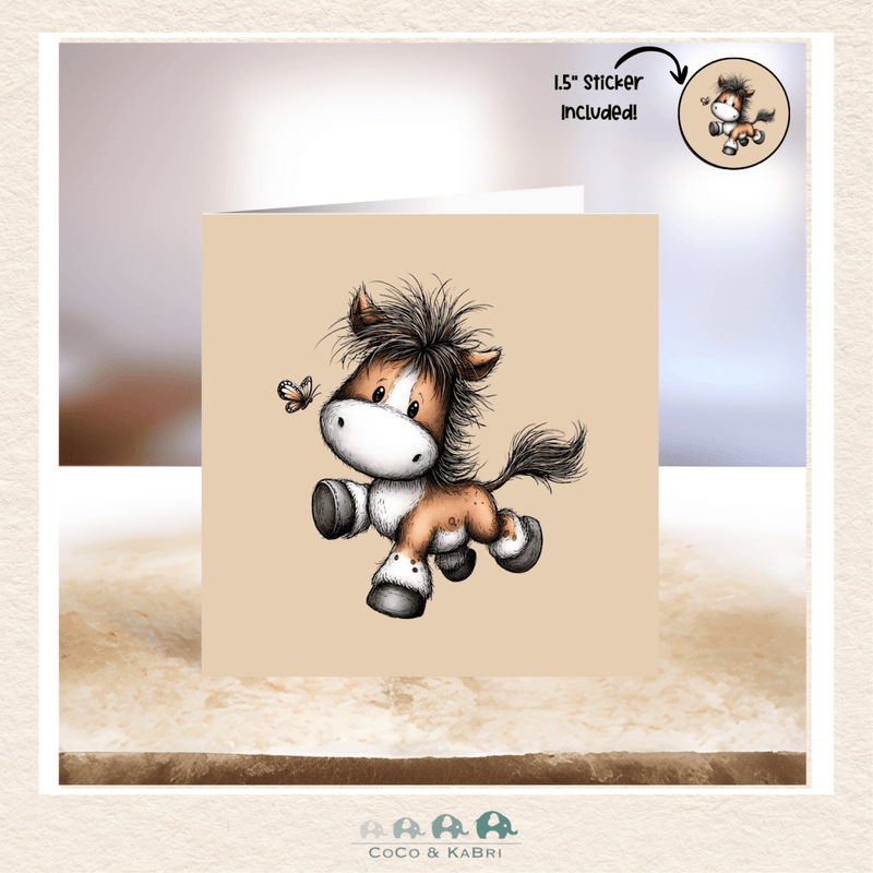 Card - 5" x 5" Card - Happy Horse, CoCo & KaBri Children's Boutique