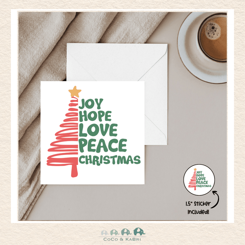 Card - 5" x 5" Card - Joy Hope Love, CoCo & KaBri Children's Boutique
