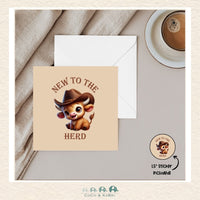 Card - 5" x 5" Card - New To The Herd, CoCo & KaBri Children's Boutique