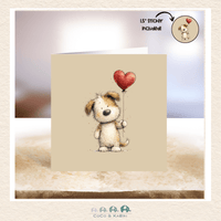 Card - 5" x 5" Card - Puppy Heart, CoCo & KaBri Children's Boutique
