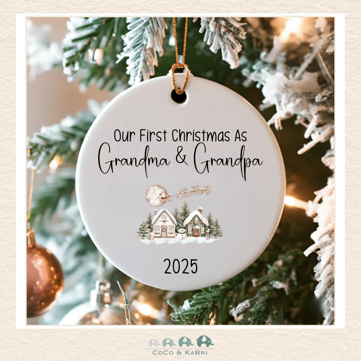 Ceramic Ornament - Our (My) first Christmas As.... (Made To Order), CoCo & KaBri Children's Boutique