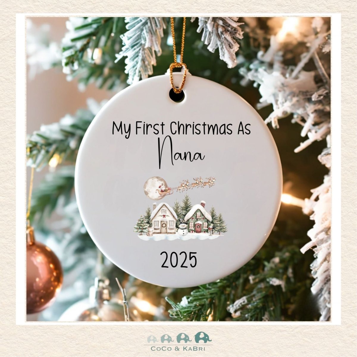 Ceramic Ornament - Our (My) first Christmas As.... (Made To Order), CoCo & KaBri Children's Boutique