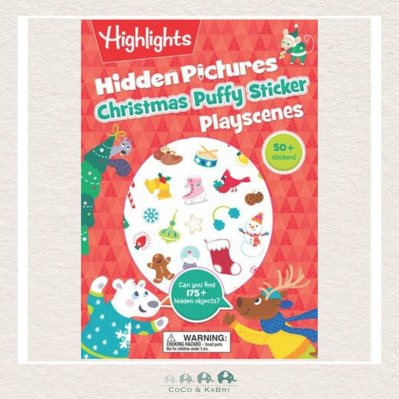 Christmas Hidden Pictures Puffy Sticker Playscenes, CoCo & KaBri Children's Boutique