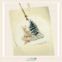 Christmas Ornament (Ceramic) - Bunny 2025 (Made to Order), CoCo & KaBri Children's Boutique