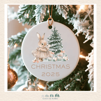 Christmas Ornament (Ceramic) - Bunny 2025, CoCo & KaBri Children's Boutique