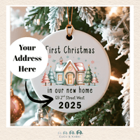 Christmas Ornament (Ceramic) - First Christmas in Our New Home, CoCo & KaBri Children's Boutique