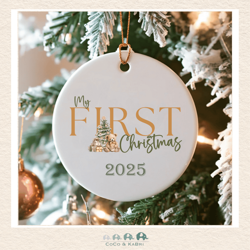 Christmas Ornament (Ceramic) - My First Christmas (Made to Order), CoCo & KaBri Children's Boutique