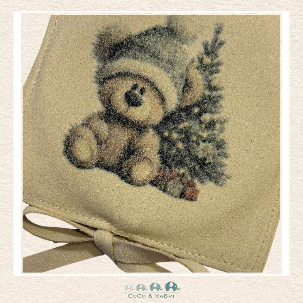 Christmas Ornament (Ceramic) - Teddy Bear with Gray Hat (Made to Order), CoCo & KaBri Children's Boutique