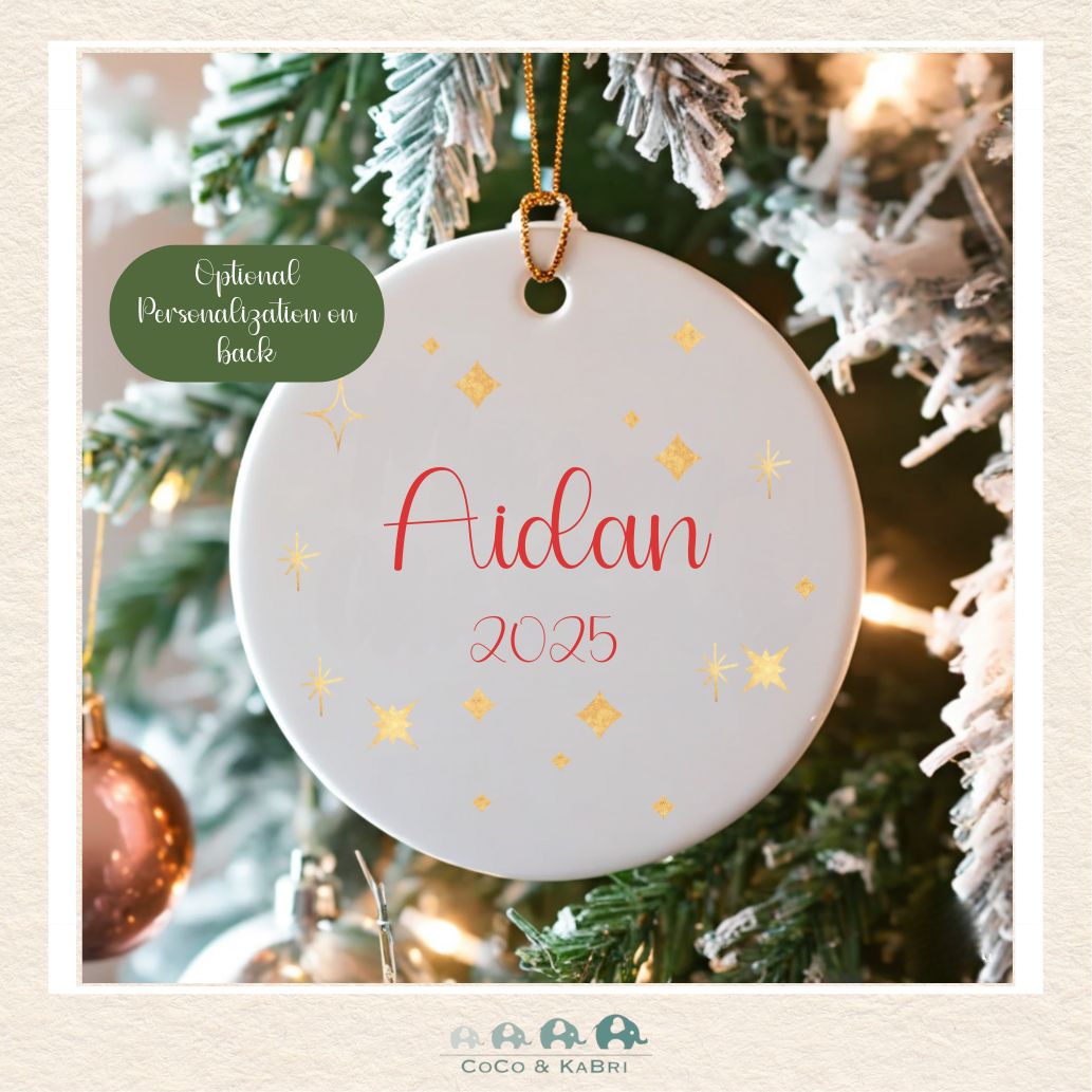 Christmas Ornament (Ceramic) - Vintage Red Truck, CoCo & KaBri Children's Boutique