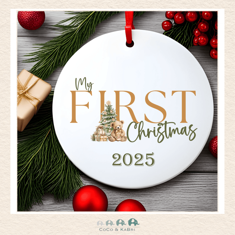 Christmas Ornament (MDF) - My First Christmas (Made to Order), CoCo & KaBri Children's Boutique