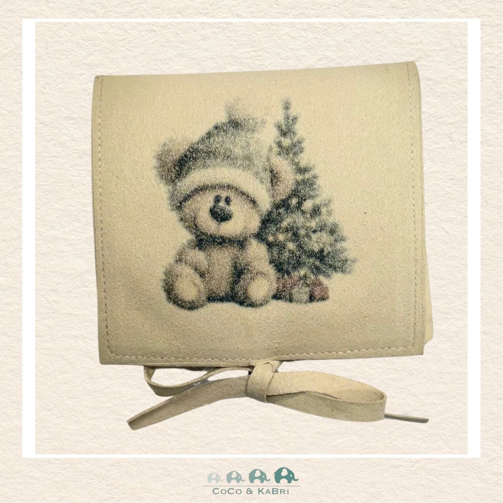Christmas Ornament (MDF) - Teddy With Gray Hat (Made to Order), CoCo & KaBri Children's Boutique