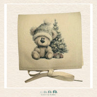 Christmas Ornament (MDF) - Teddy With Gray Hat (Made to Order), CoCo & KaBri Children's Boutique