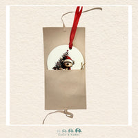 Christmas Ornament (MDF) - Teddy With Santa Hat (Made to Order), CoCo & KaBri Children's Boutique