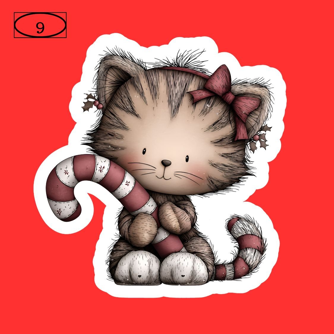 Christmas Stickers 1.5" Wide, CoCo & KaBri Children's Boutique