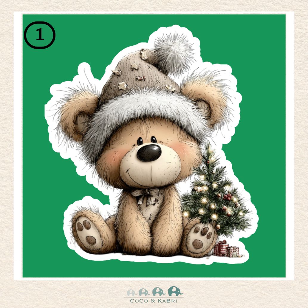 Christmas Stickers 1.5" Wide, CoCo & KaBri Children's Boutique