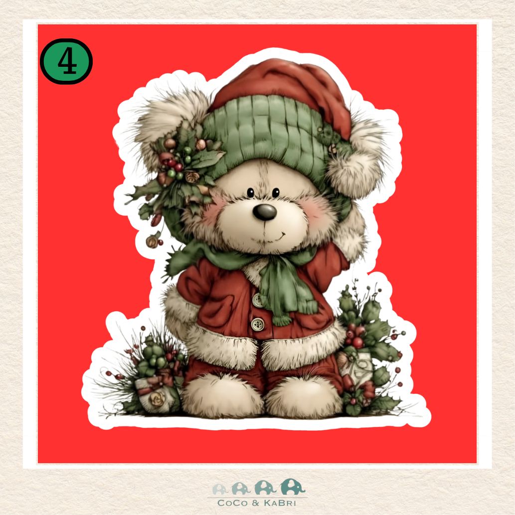 Christmas Stickers 1.5" Wide, CoCo & KaBri Children's Boutique
