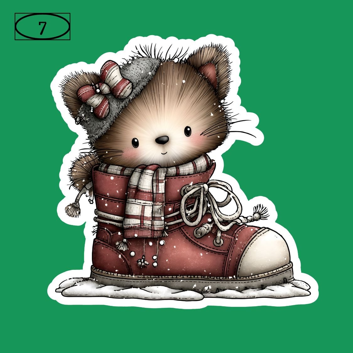 Christmas Stickers 1.5" Wide, CoCo & KaBri Children's Boutique