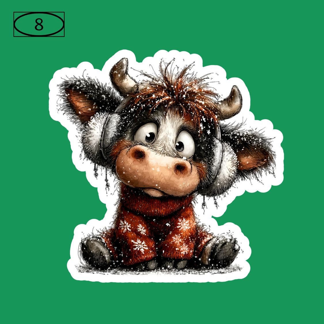 Christmas Stickers 1.5" Wide, CoCo & KaBri Children's Boutique