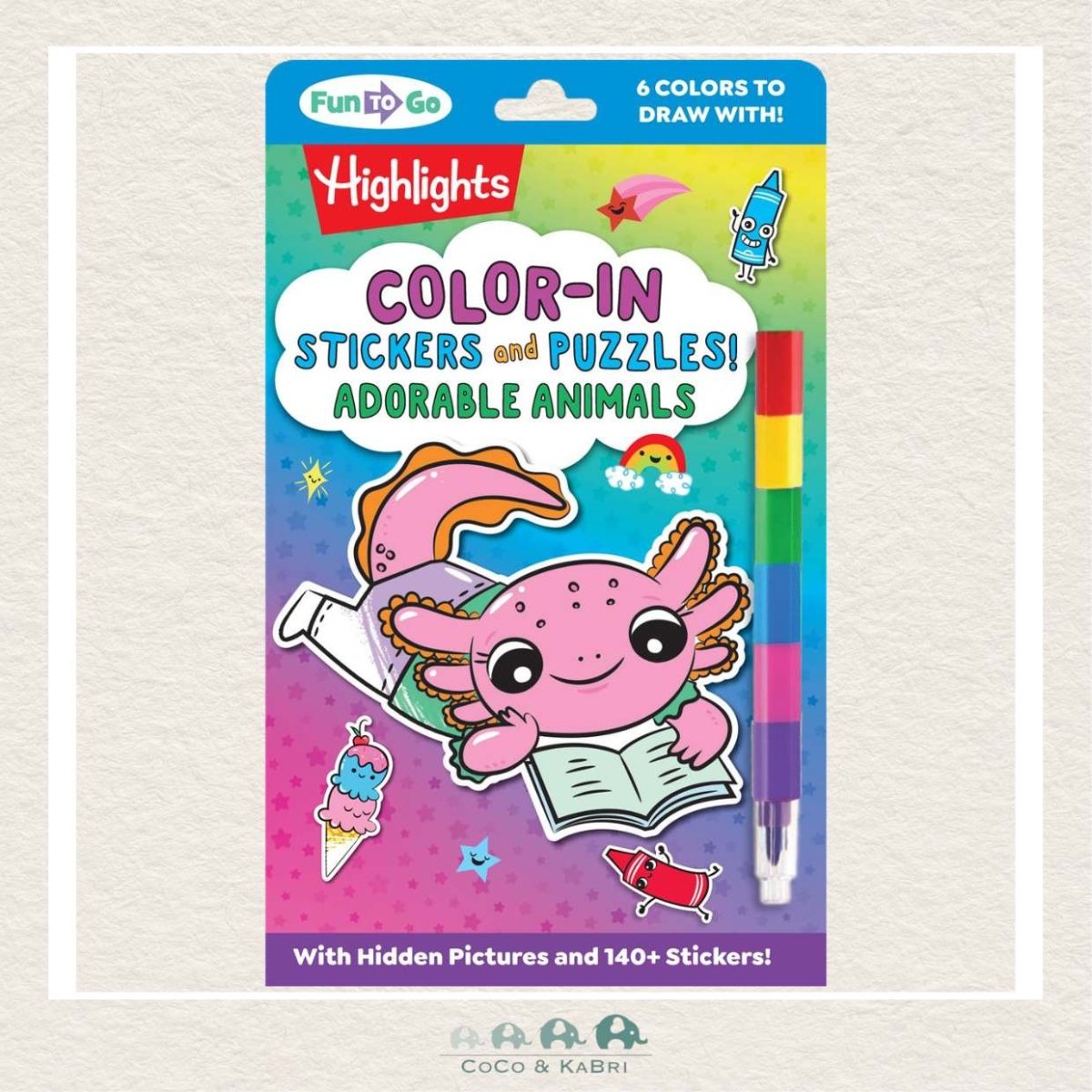 Color - In Stickers and Puzzles! Adorable Animals, CoCo & KaBri Children's Boutique