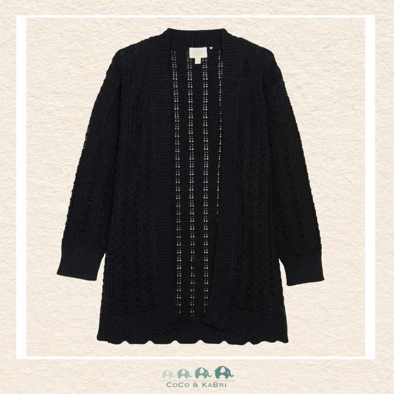 Creamie: Black Long Cardigan, CoCo & KaBri Children's Boutique