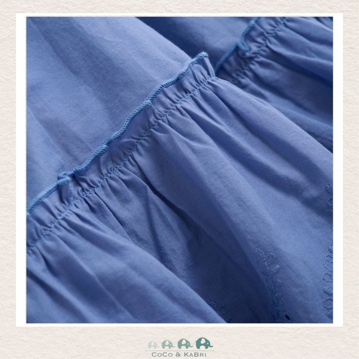 Creamie : Girls Long Blue Dress, CoCo & KaBri Children's Boutique
