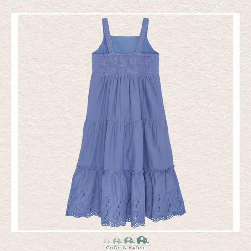 Creamie : Girls Long Blue Dress, CoCo & KaBri Children's Boutique