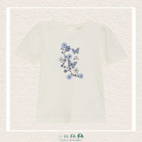 Creamie : Girls Short Sleeve Flower Tshirt, CoCo & KaBri Children's Boutique