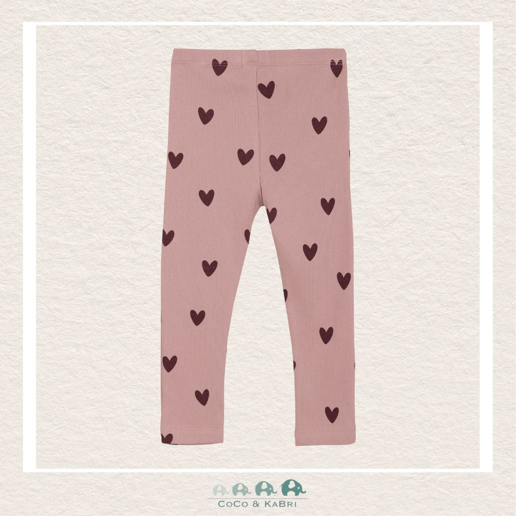 Creamie - Heart Leggings - Woodrose, CoCo & KaBri Children's Boutique