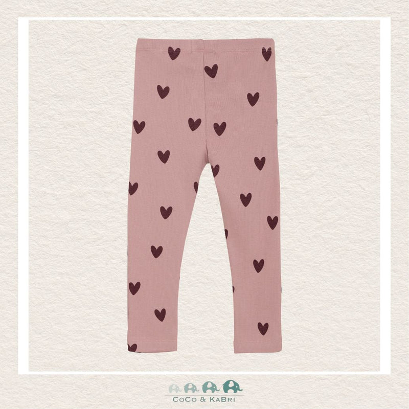 Creamie - Heart Leggings - Woodrose, CoCo & KaBri Children's Boutique