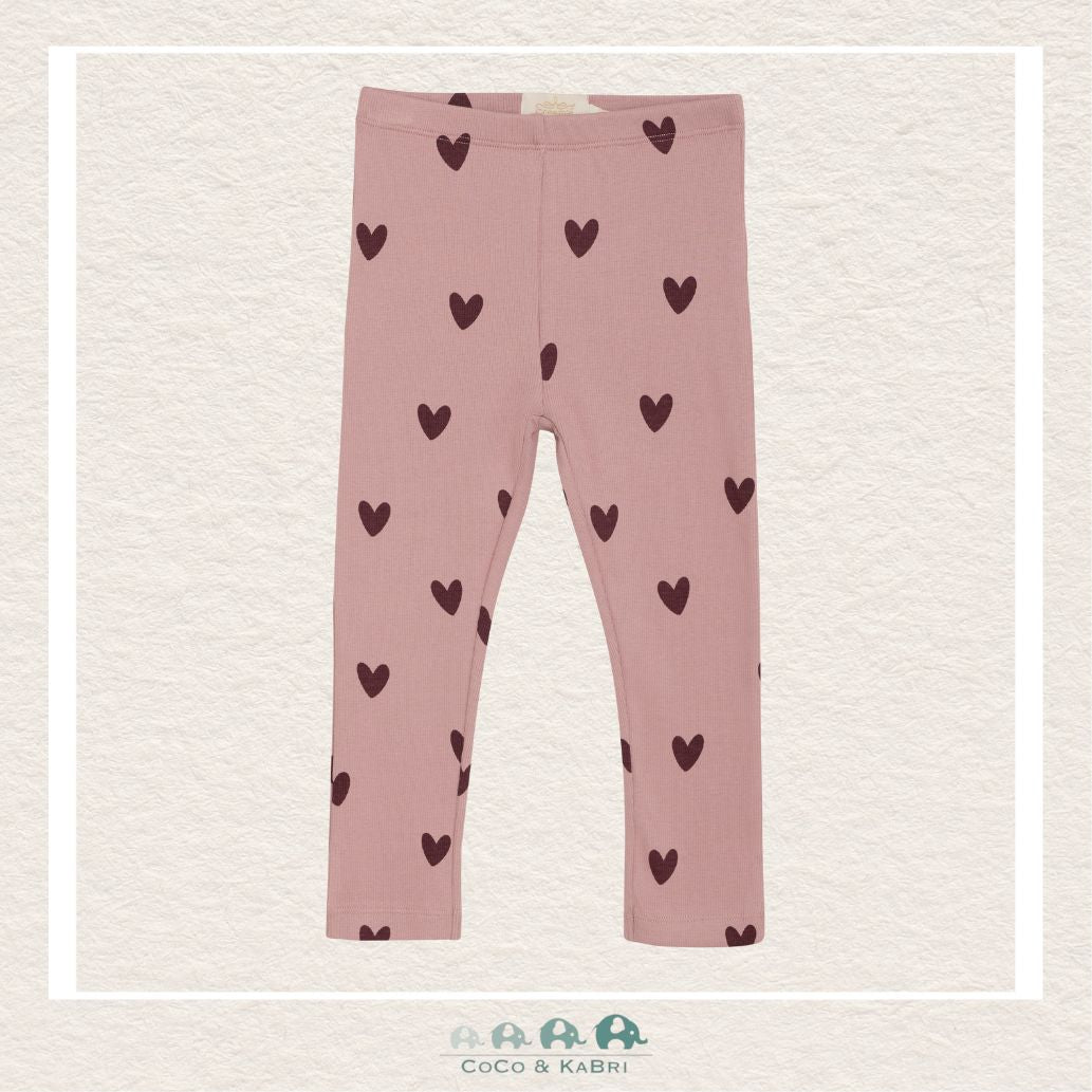 Creamie - Heart Leggings - Woodrose, CoCo & KaBri Children's Boutique
